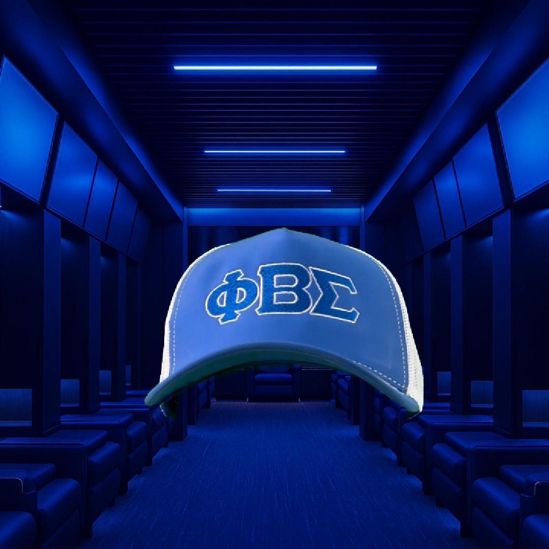 Phi Beta Sigma 5-Panel Snapback - Royal+White