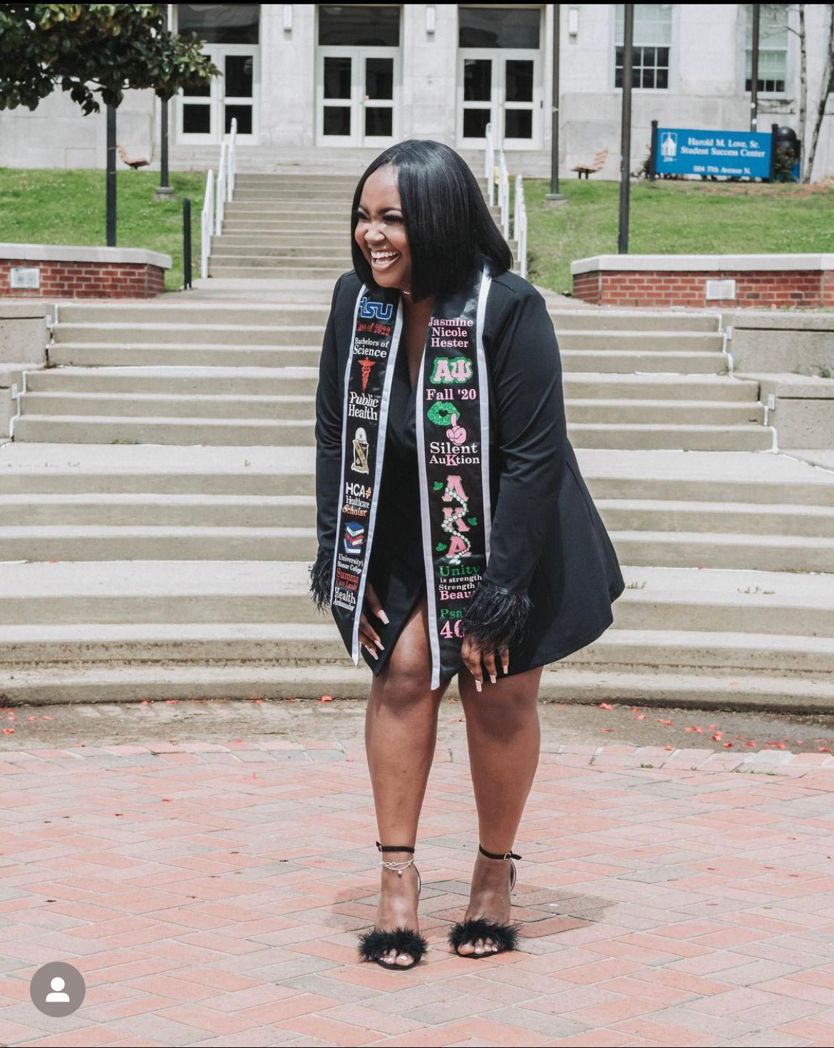 Satin Trimmed Graduation Stole- CUSTOM