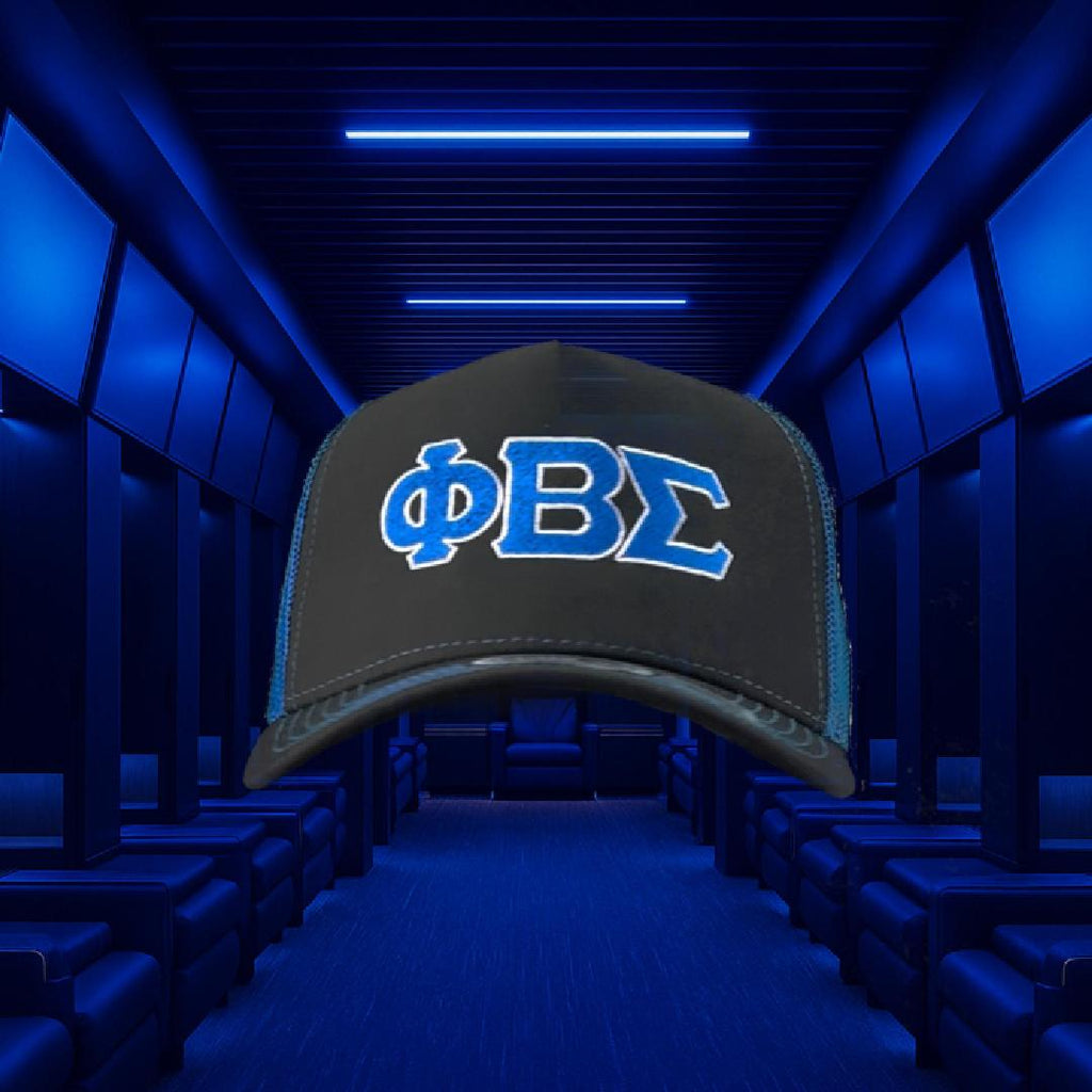 Phi Beta Sigma 5-Panel Snapback - Black+Royal