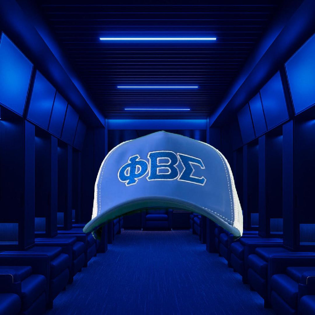 Phi Beta Sigma 5-Panel Snapback - Royal+White