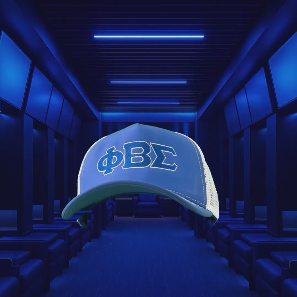 Phi Beta Sigma 5-Panel Snapback - Royal+White